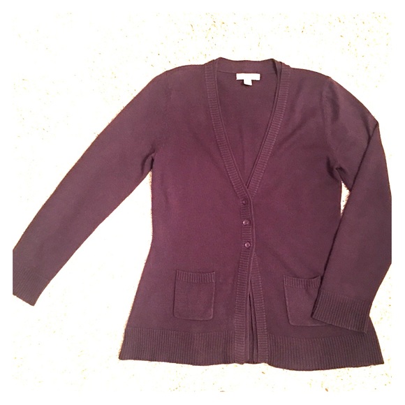 Coldwater Creek Sweaters - Coldwater Creek Eggplant 🍆 Cardigan with Pockets
